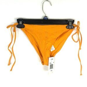 L Space Women’s Orange Side Tie Bikini Bottom Size L